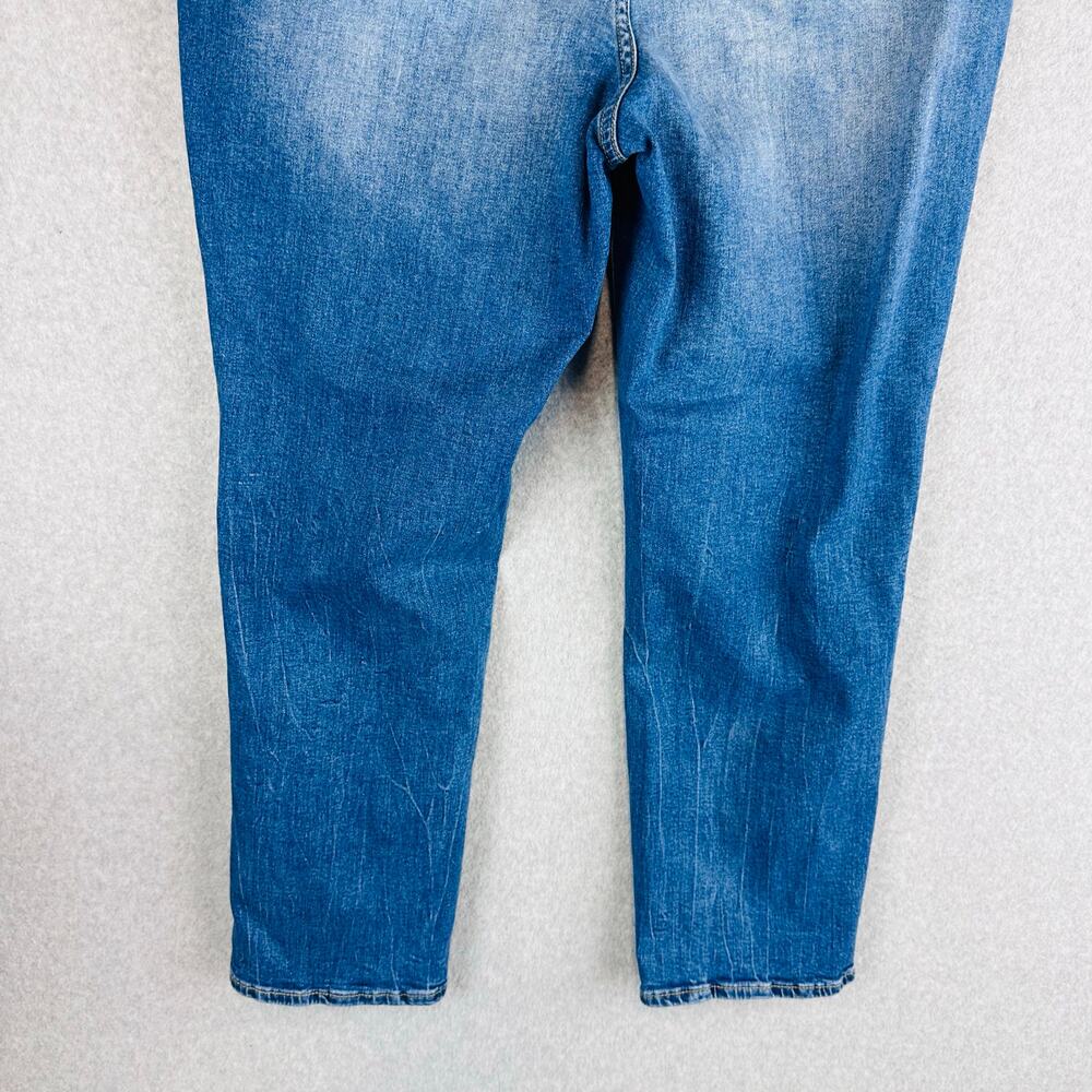 Seven7 Womans Sz 16W Jeans High Rise Straight Crop Denim Stretch Rivets Stud - Picture 7 of 10